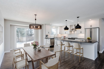 Beautiful lightly coloured kitchen renovation by Marden Construction before we moved to Lethbridge Alberta.