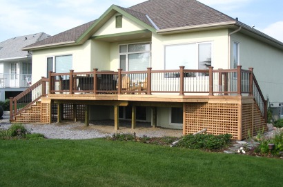 Cedar Deck with Composite Railing