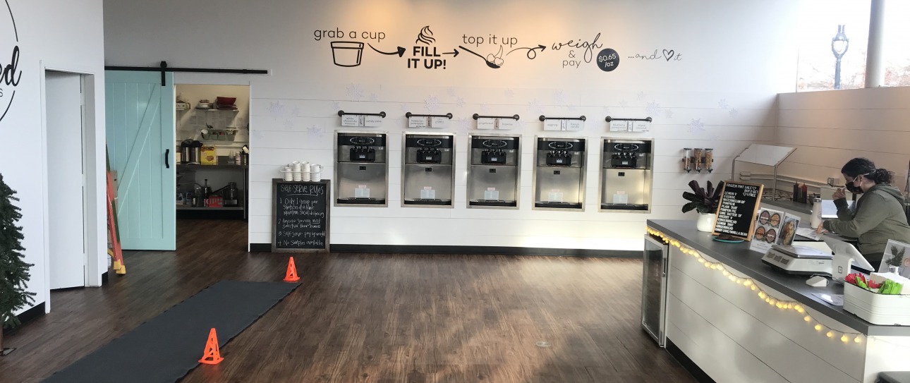 Commercial Build-out completed by Marden Construction for Twisted Peaks Frozen Yogurt